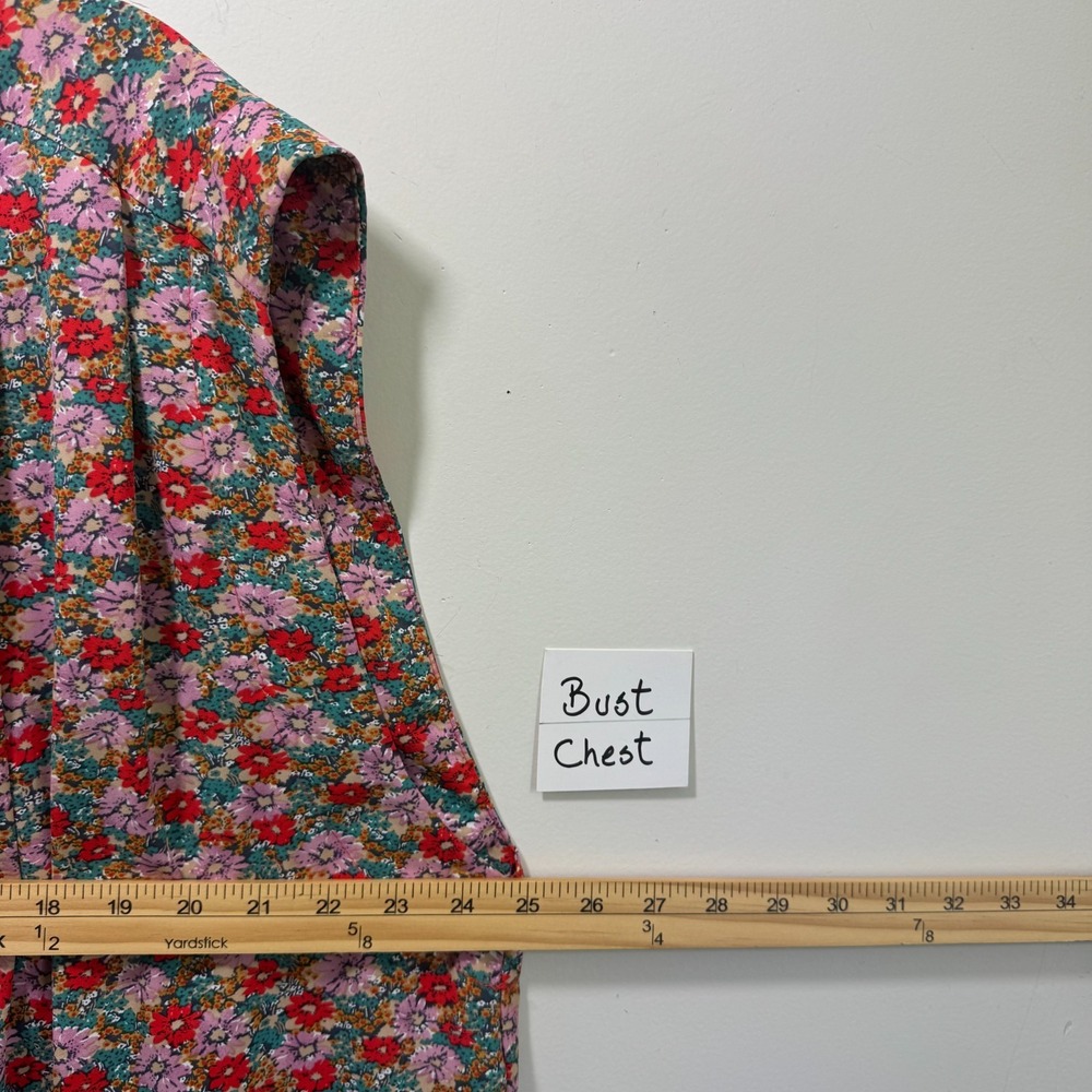 Natural Life Cottagecore Tiered Oversized Prairie Maxi Dress M Multicolor Pocket - Picture 8 of 10